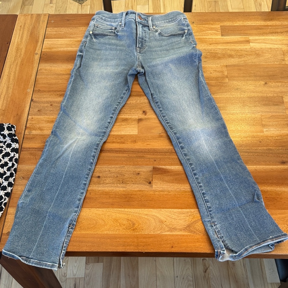 Express Light Blue Women's Straight Leg Jeans